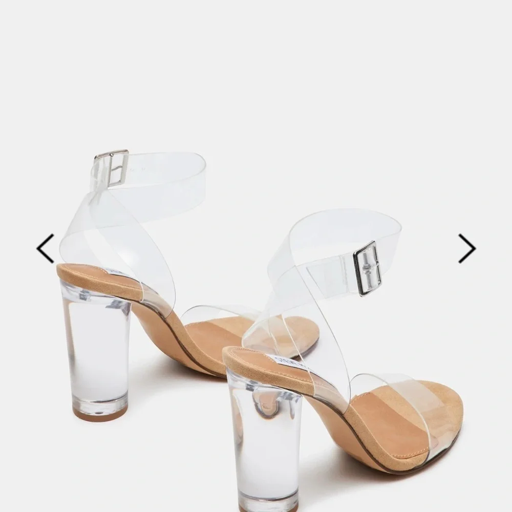 Steve Madden Transparent and Tan Heels size 5 - Picture 10 of 11